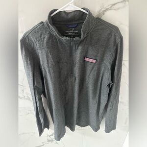 Vineyard Vines Charcoal Edgartown Quarter-Zip Sweater